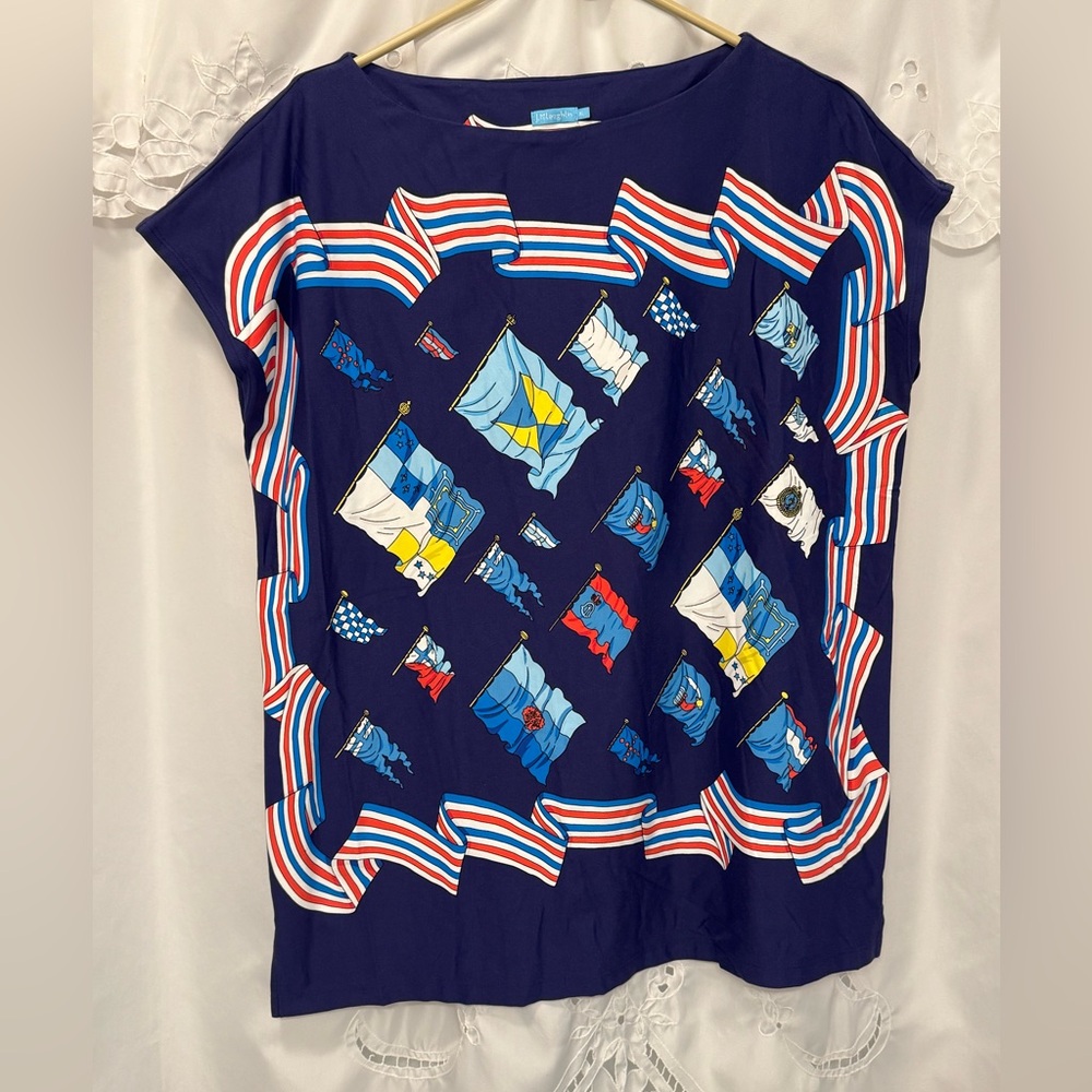 J.McLaughlin Chatham cloth boat neck cap sleeve top